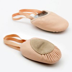 Schuhe Mädchen professionelle Ballettschuhe Leder Soft Sohle halbbedeckte Gymnastik Ballettschuhe Praxis Ballerina Schuhe Tanzschuhe