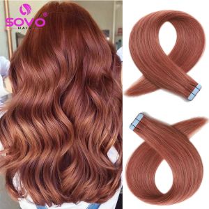 Extensions Balayage Tape in Human Hair Extensions Ginger Blonde Seamless PU Skin Weft 100% Remy Human Hair Tape In Brazilian Hair Extension