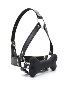 Dog Bone Mouth Bite Ball Gag Stick Head Harness Mask Bondage Fetish Restraint R5015391425