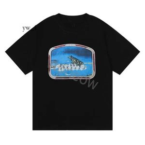 Rhude Tshirt Designer T Shirts Mens T Shirts Tide Printed Tee Men Women Round Neck Kort ärm Tshirt Casual Loose High Street Hip Hop Luxury Trend Brand Shirt 6933