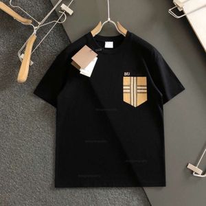 5xl Designer T Shirt Mens Casual Polo Shirt Classic Plaid Print TEE 1856 Wysokiej jakości bawełniany tshirt Mężczyźni i kobiety pullover bluza plus w rozmiarze odzież