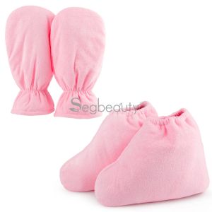 Verktyg Segbeauty Större rosa paraffinvaxhandskar Uppvärmda spa mittens Foot Liners varm varmare handterapi Termisk behandling