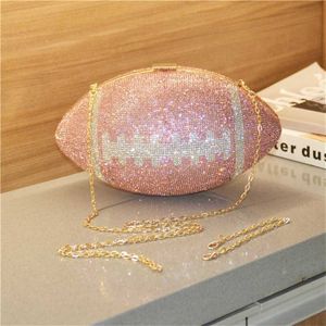 Höft axelpåsar tygväska designer handväskor diamant middag flicka rugby dansfest väska kväll klänning flicka 240311