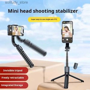 Stabilisatorer Smartphone Gimbal Stabilizer 3-Axis/Single-Axis Mobile Gimbal för iPhone 14 Pro Max YouTube Tiktok Vlog Video Recording Q240319