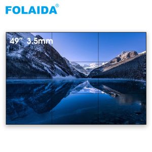 Video FOLAIDA TV 49 Pulgadas 3.5mm Bezel To Bezel LCD Video Wall Advertising LCD Display Monitor Panel Car