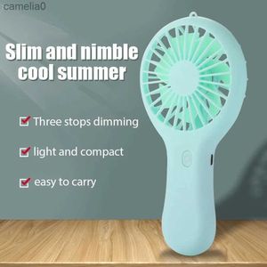Electric Fans New Fan Handheld USB Rechargeable Ultra-Quiet Portable Student Office Mini Fan Cool Air Wind Power Outdoor Travel Cooling FansC24319