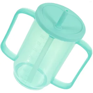 Vattenflaskor Vuxen Sippy Cup Breakproof Feeding Spill Proof Convalescent Liquid Driet Drinking Mug Äldre dysfagi