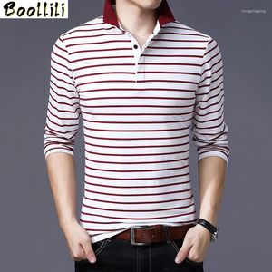 Мужские поло, дизайнерская модная полосатая рубашка-поло 2024, мужская рубашка-поло, большие азиатские размеры 5XL, 4XL, 3XL-M, весна-осень, с длинным рукавом, 95% хлопок