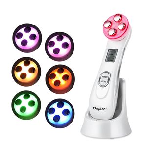 Mesoterapi Electroporation RF Radio Frequency LED Pon Skin Care Beauty Device Face Lyft Rynkor Borttagning Massager 240313