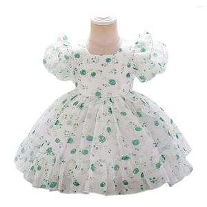 Girl Dresses 0-2 Years Rose Flower White Baby Dress Tulle Princess Birthday Kids For Girls Toddler Prom Clothing