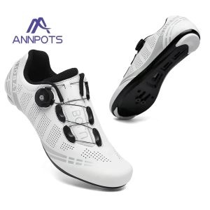 Footwear 2022 Ciclaggio MTB Scarpe con clits Uomo per rotta per rota di bici da bici da strada da corsa piatto da corsa in bicicletta SPD Biking calzature in bicicletta