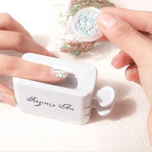 Paznokcie taca proszkowa paznokcie gwoździą System recyklingu DIY paznokcie flash pudełko proszkowe cekinowe zanurzenie narzędzia manicure narzędzia manicure narzędzia manicure