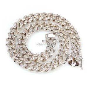 バングルUWIN 12mmキューバピンクブレスレットマイアミチェーンフルアイスブレスレット設定AAA CZ Luxury Ladies Accessories 240319