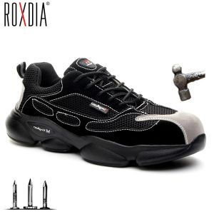 Accessori Roxdia Marca Leggero Puntale in acciaio Scarpe antinfortunistiche da uomo Donna Lavoro Outdoor Traspirante Scarpe uomo donna Taglie forti 3646 Rxm648