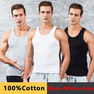 3Pcs/Lot Men Cotton Vest Narrow Broad Shoulders Tank Tops Underwear Boy Under Clothes T- Shirts Sleeveless Singlets Undershirt 240329