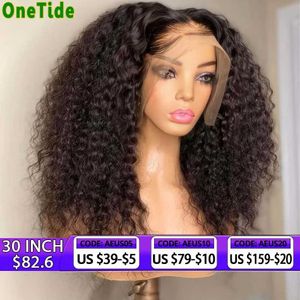 Synthetic Wigs 13x4 Lace Front Human Hair Wigs Deep Wave Brazilian Remy Human Hair Lace Frontal Curly Human Hair Wigs For Women 250 Density 240328 240327