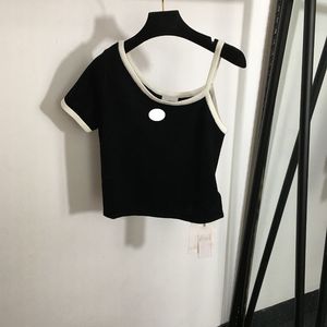Eine Schulter Designer Frauen T Shirt Luxus Kurzarm Tops Elegante Sexy Sommer Urlaub Street Style Shirts