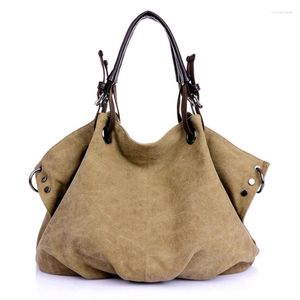 Totes Mulheres Canvas Bolsas de Mensageiros Feminino Crossbody Solid Bolsa de ombro de moda Casual Bola de designer casual Tote de grande capacidade