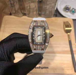 Richa Business Leisure RM07-01 طاحونة ميكانيكية أوتوماتيكية بالكامل شاهد Meijin Full Diamond Tape Watch Watch O1O2