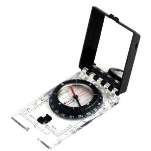 Kompas wielofunkcyjny kompas z władcą kompaktowe ręczne przetrwanie na świeżym powietrzu Wojskowe kemping piesze lustro smyczkowe kompas