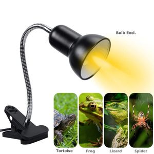 Desk Lamps Clip on Lamp Portable Clamp On Light Fixture, E27, Dimmable Flexible Goose Neck for Indoor Plants, Tortoise Aquarium, Home Lighting Non-waterproof Bulb Excl.