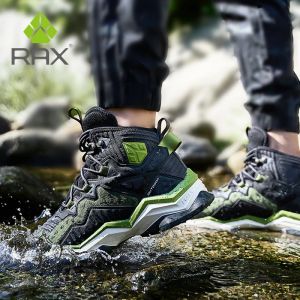 Shoes RAX Men Hiking Shoes winter Waterproof Outdoor Sneaker Men Leather Trekking Boots Trail Camping Climbing Hunting Sneakers Women