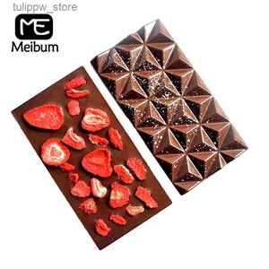 Bakningsformar Meibum Chocolate Mold Polykarbonat 3D Plastkonfektionsmodell Party Present Candy Molds Dessert Form Baking Tray Pastry Tools L240319