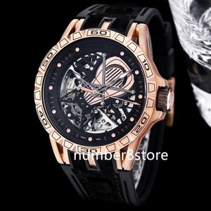 dbex0654ピンクゴールドスーパーカーメンズウォッチ自動特大スイスの腕時計サファイアクリスタルウォータープルーフ高級時計6色