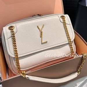 high quality Luxury Massager Bag LE Designer Women Chain Shoulder Bags Lady Fashion Crossbody Purses Handbags Envelope Wallets white sunset Soft Leather Gift Box