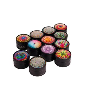 3D metal herbal grinder accessories, 3-layer color food grinder designer30mm