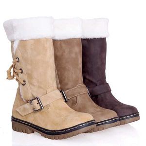 HBP Non-Brand Cheap wholesale high quality Large size snow boots Plus velvet Womens boots Warm and non-slip ladys Casual boots shoes