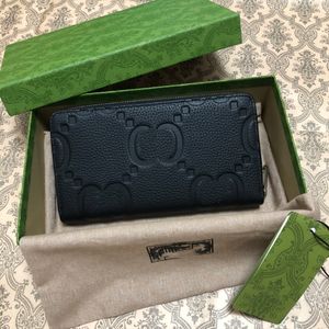 24SS Donna Luxurys Designer Portafogli lunghi Borsa a mano in vera pelle Borsa da donna in rilievo con lettera in rilievo Portafoglio da viaggio Zippy Portamonete di grande capacità 21 cm con scatola originale