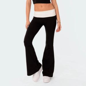 Сапоги Women Flare Skinny Pants складывается на леггинсы растягивание бутинки.