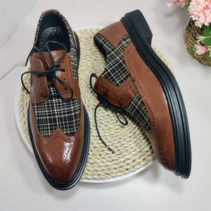 Brogue Classy HBP Oxfords Non-Brand Comfortable Designers Hot Selling Durable Handsome Men Leather Dress Shoes