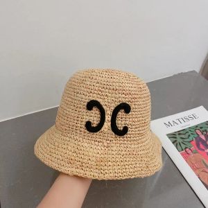 Designer Luxurys Straw Hat Bucket Hats For Women Fashion Hand Woven Cap Mens Summer Caps Beach Hats Big Brim Hats Sun Buckets Hat CYG24031502-6