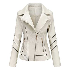 Produto de venda quente melhor Winter Womens Slim Leather Jackets Casaco de design personalizado