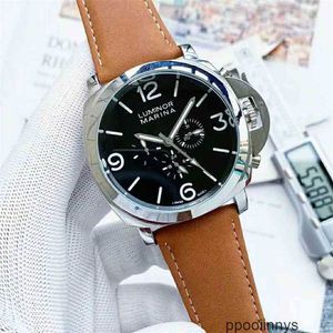 Paneraiss Deisgn Movement Watches Luminous Machine Watch Läderbandstorlek 46 13 Vattentäta armbandsur Rostfritt stål Automatisk högkvalitativ WN-ZLG4