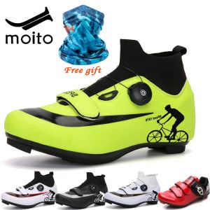 Сапоги мужчина Hightop MTB Cycling Shoes Winter Road Bike Roaders Sapatilha Ciclismo Женщины профессиональные самостоятельные велосипедные ботинки 47