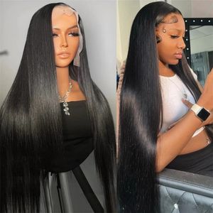 360 Full Lace Wig 30 32 36 Inch Brazilian Bone Straight 13x4 13x6 Transparent Lace Front Human Hair Wigs for Women Pre Plucked