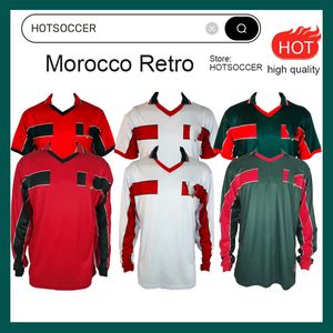Марокканская футбольная рубашка ZIYECH ADLI EZ ABDE AGUERD OUNAHI AMRABAT HADDA, униформа в стиле ретро 1994 1998 годов, с длинными рукавами