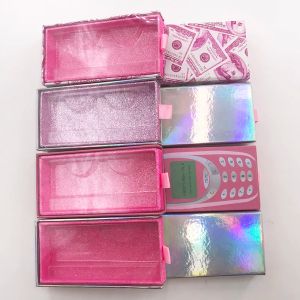 Eyelashes DHL Free Shipping Custom Packaging Phone Boxes Money Eyelash Box 3D 5D 25mm Mink Lashes