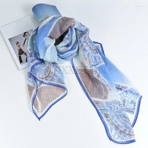 Scarves Silk Long Scarf Women Design Beach Blanket Shawl Wear Swimwear Bandana Hijab Face Shield Foulard
