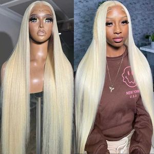 Synthetic Wigs Synthetic Wigs 613 30 Inch Blonde Lace Frontal Wig 150% Straight Lace Front Wigs Human Hair Lace Front Wig 13x4 Honey Blond Lace Front Wigs 240328 240327