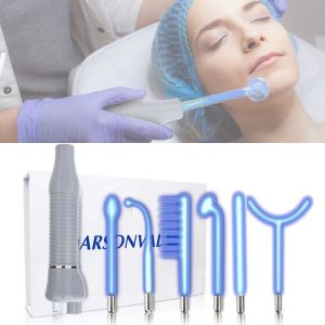 Dispositivi 4/6 in1 Macchina per il viso ad alta frequenza Bacchetta per elettroterapia Bacchetta in vetro FUSION Neon + Argon Rimuovi rughe Infiammazione Pelle acneica