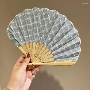 Decorative Figurines Shell Folding Fan Personalized Wedding Gift Hand Small And Easy To Carry Women's Summer Shake