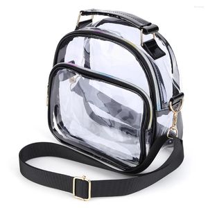 Borse a tracolla Borsa in PVC trasparente Approvato per lo stadio Donna Trasparente Trasparente Moda Impermeabile Casual Semplice per giochi di festival