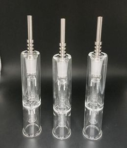 Collectors kit with Titanium Nail 10mm 14mm Collector Grade 2 Honey Straw Concentrate Honey Dab Straw Mini Glass Bong 7456948