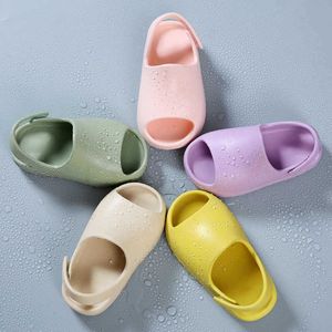HBP مصمم الجملة غير العلامة التجارية Eva Girls Boys Summer Slides For Toddlers Custom Bathroom Kids Beach Slippers with Strap