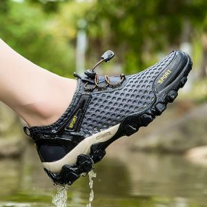 Sandalet Wading Ayakkabı Erkekler Soygun Yürüyüş Tırmanış Su Spor Ayakkabıları Plaj Çıplak Ayak Sörf Ayakkabıları Açık Nehir Yukarı Ayak Ayakkabıları Erkekler