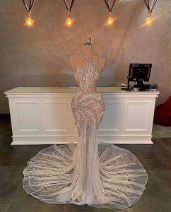 Abends ärmellose sexy bodeau strape ein schulter perlenarm appliken pearls diamonds bodenlange prominente formale prom Kleider Kleider Partykleid Kleid